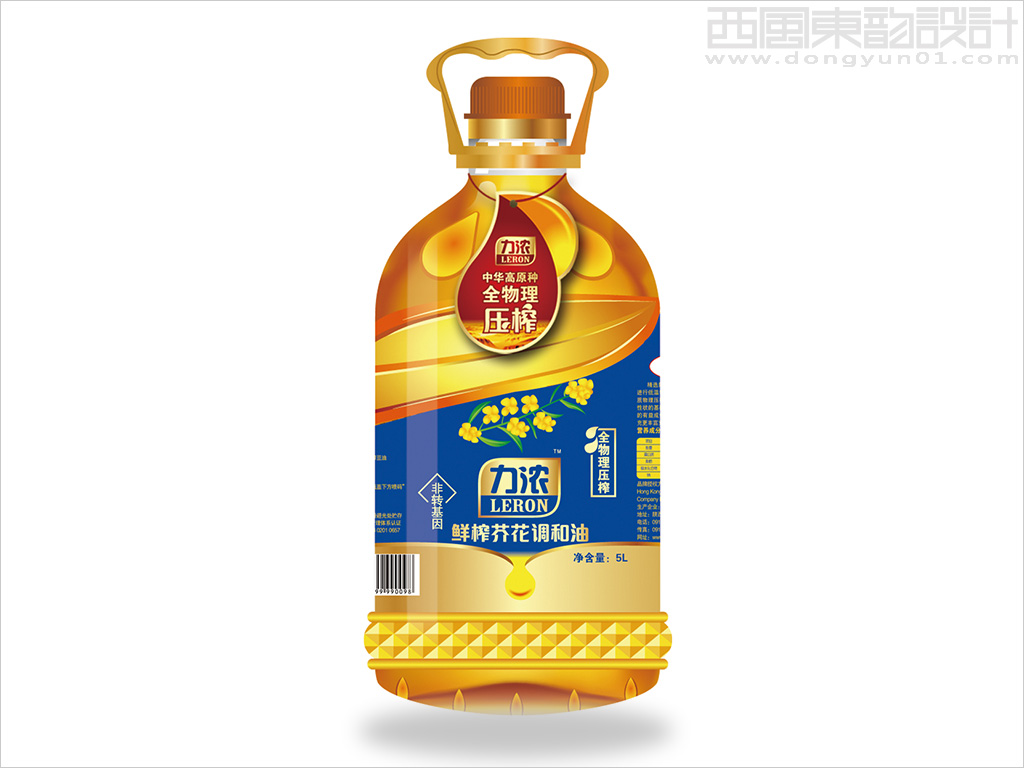 陜西三豐糧油有限公司力濃5升鮮榨芥花調(diào)和油包裝設(shè)計