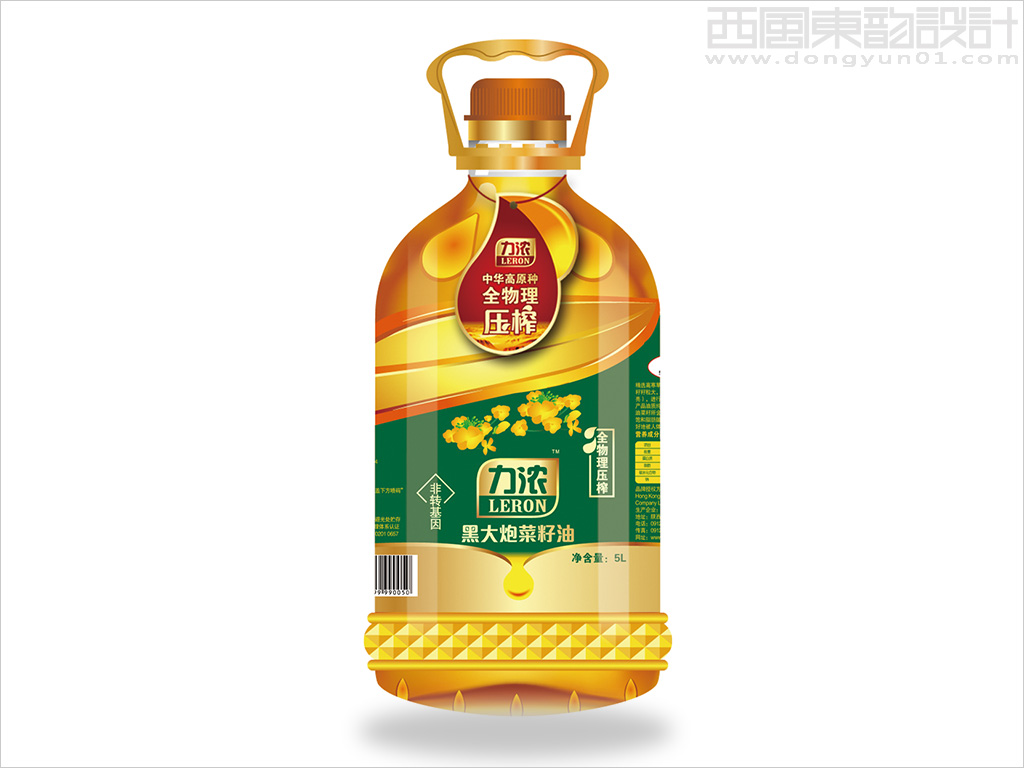 陜西三豐糧油有限公司力濃5升黑大炮菜籽油包裝設(shè)計