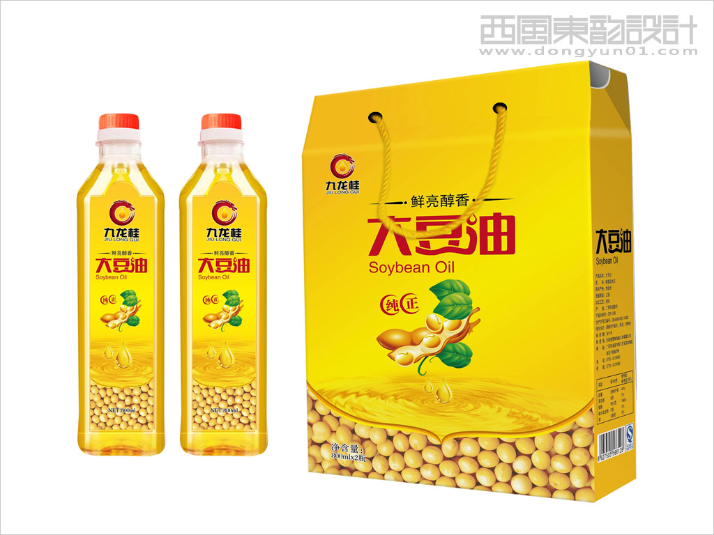 澳加糧油工業(yè)有限公司大豆油禮盒包裝設(shè)計(jì)、大豆油瓶簽設(shè)計(jì)
