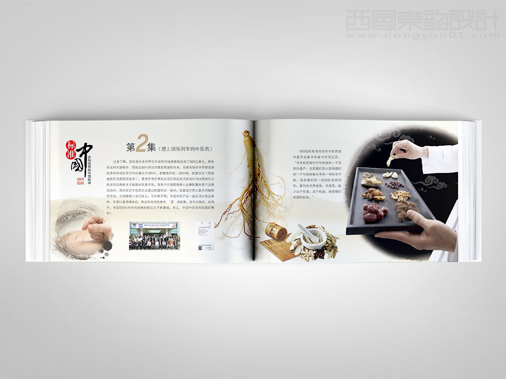 《中國(guó)標(biāo)準(zhǔn)化》雜志社標(biāo)準(zhǔn)中國(guó)卡冊(cè)設(shè)計(jì)之搭上國(guó)際列車的中醫(yī)藥內(nèi)頁(yè)設(shè)計(jì)