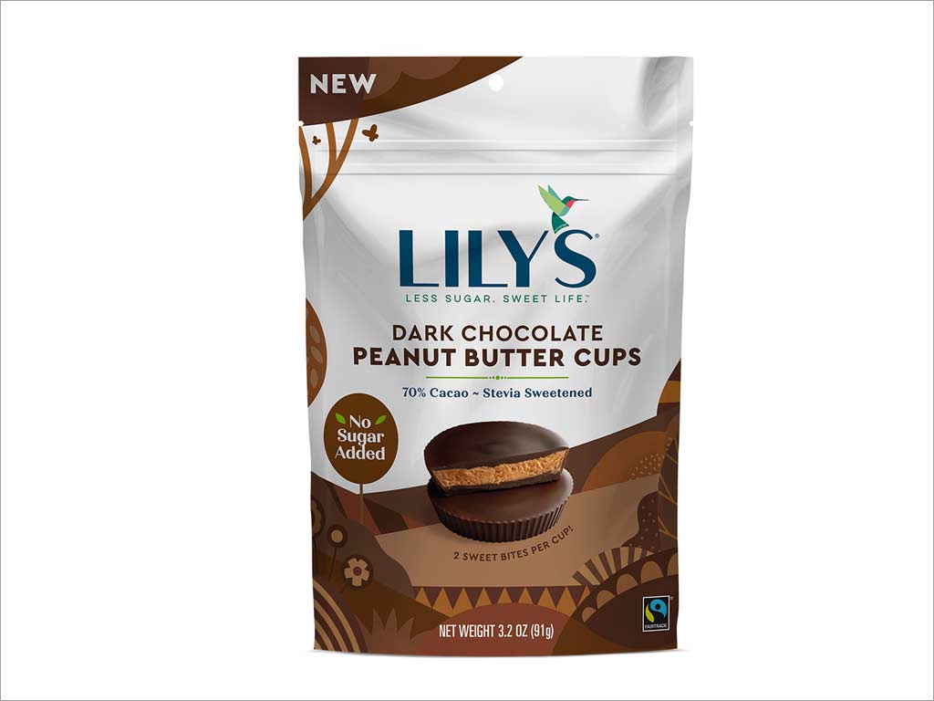 Lily's Sweets 牛奶巧克力花生醬糖果包裝袋設(shè)計