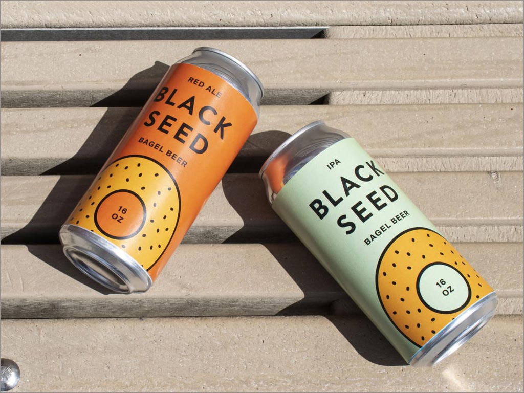 美國Black Seed Bagel易拉罐飲料包裝設(shè)計(jì)