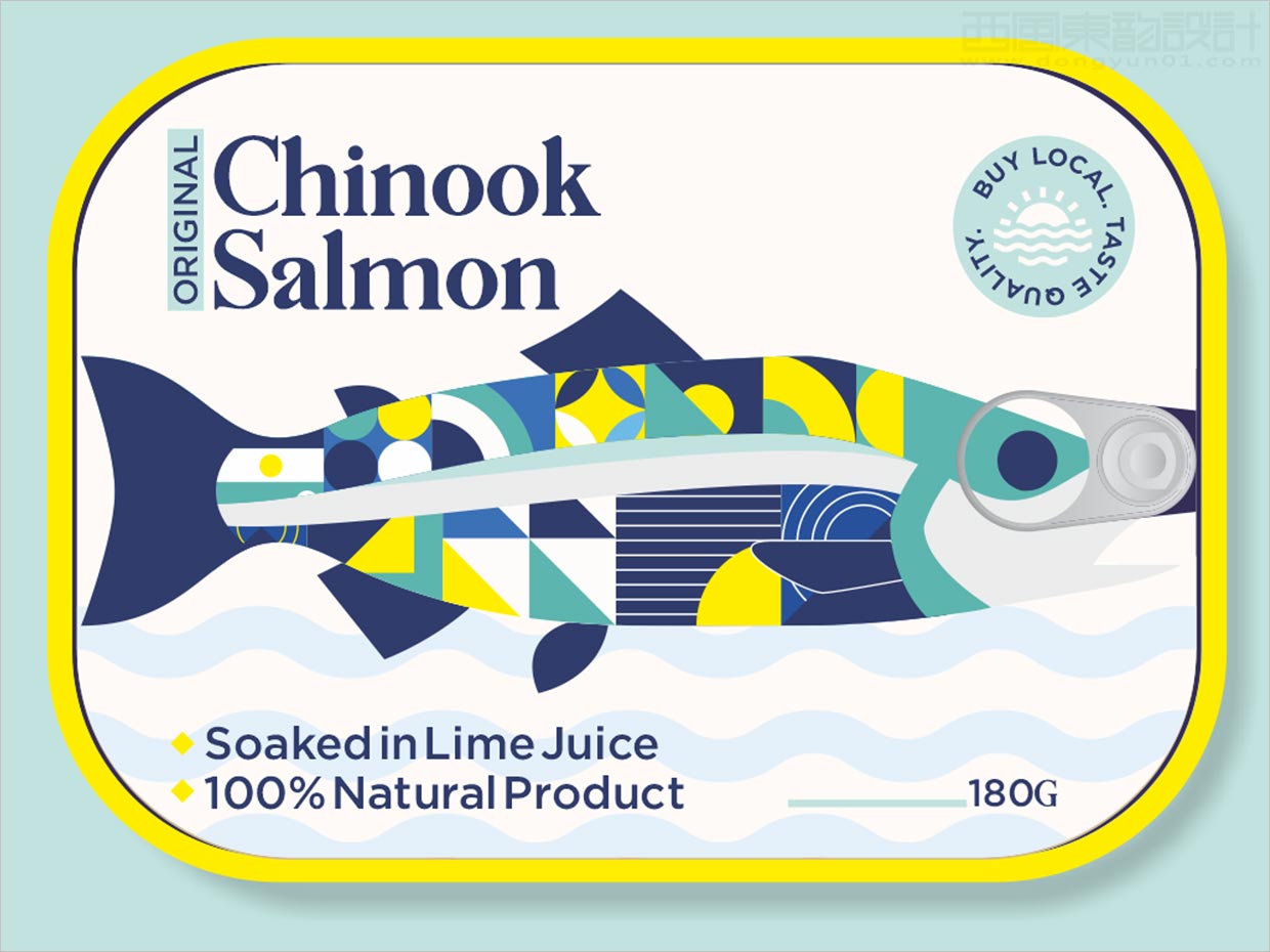 original Chicnook鮭魚海鮮罐頭產(chǎn)品包裝設計
