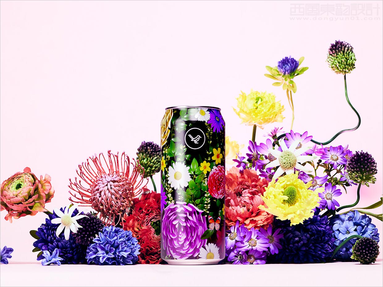 展示花藝的韓國Bring Spring精釀啤酒包裝設(shè)計(jì)