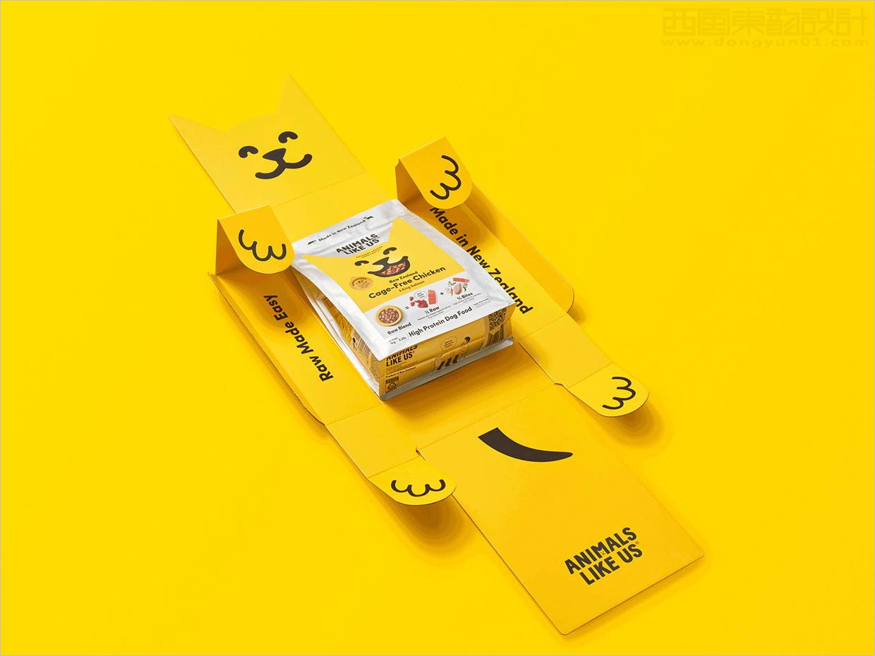 新穎的新西蘭ANIMALS LIKE US寵物食品包裝設(shè)計(jì)之開(kāi)盒效果展示