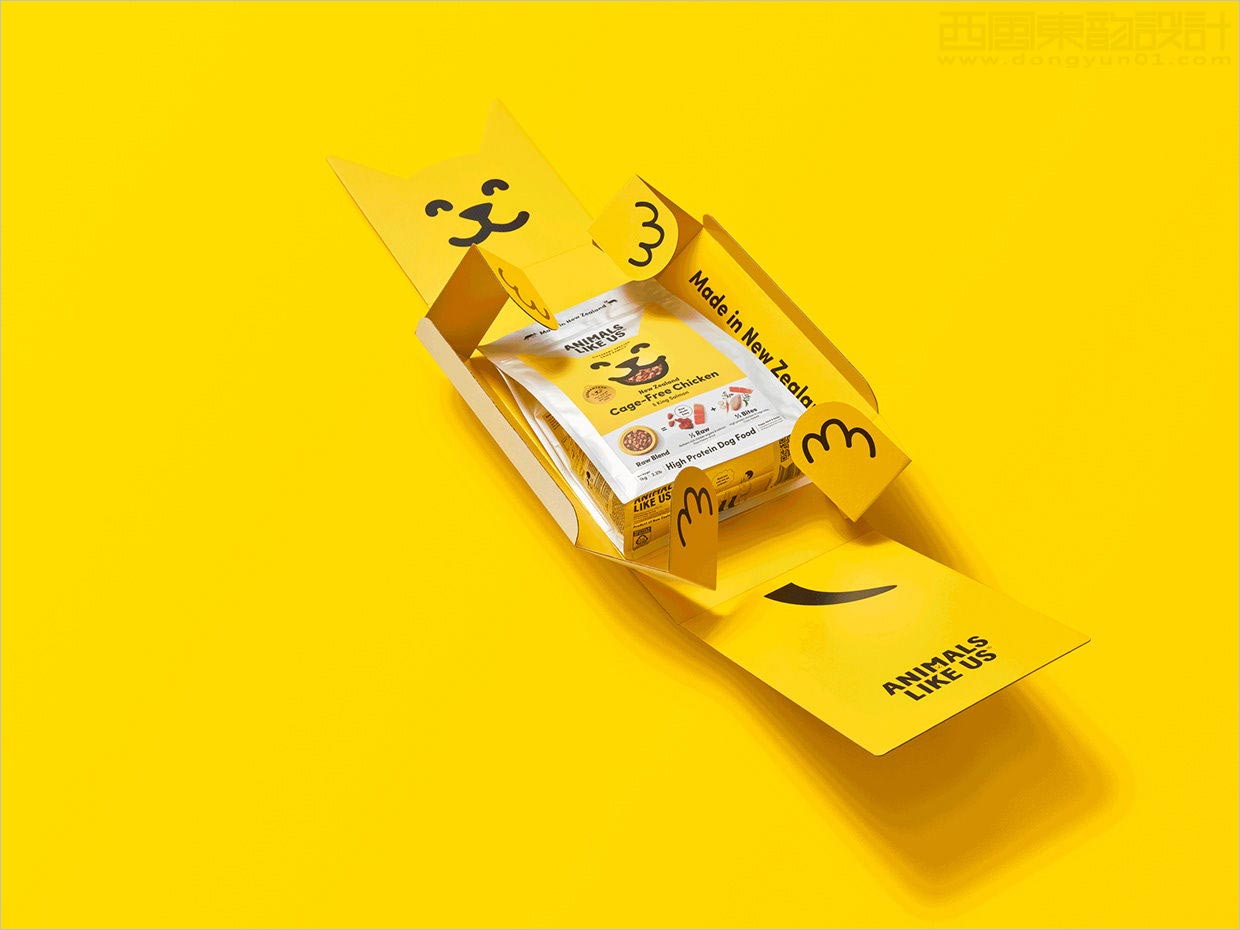 新穎的新西蘭ANIMALS LIKE US寵物食品包裝設(shè)計(jì)之開(kāi)盒效果展示