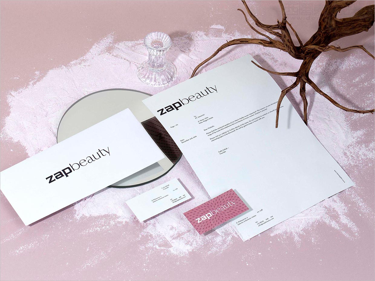 印度尼西亞ZAPBeauty化妝品信紙?jiān)O(shè)計