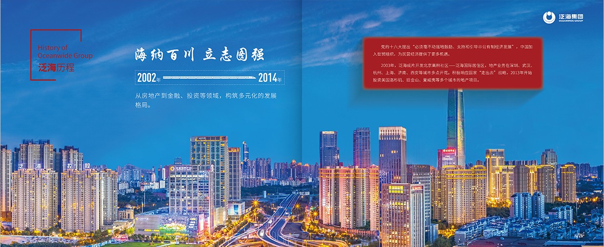 中國泛?？毓杉瘓F(tuán)35周年畫冊設(shè)計(jì)之泛海歷程頁面設(shè)計(jì)