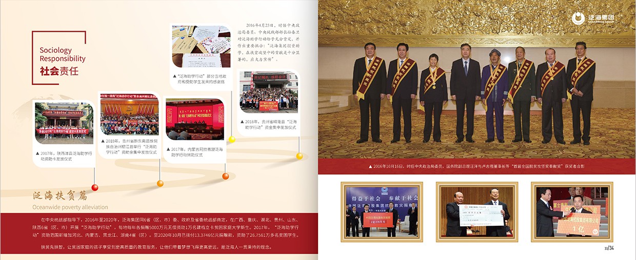 中國泛?？毓杉瘓F(tuán)35周年畫冊設(shè)計(jì)之社會(huì)責(zé)任頁面設(shè)計(jì)