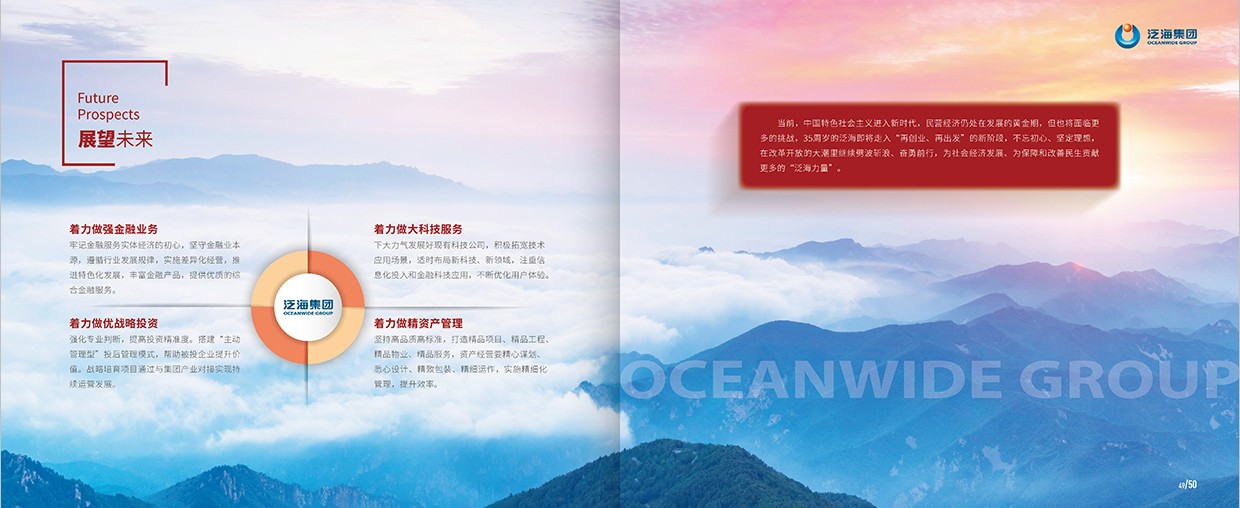 中國泛海控股集團(tuán)35周年畫冊設(shè)計(jì)之展望未來內(nèi)頁設(shè)計(jì)