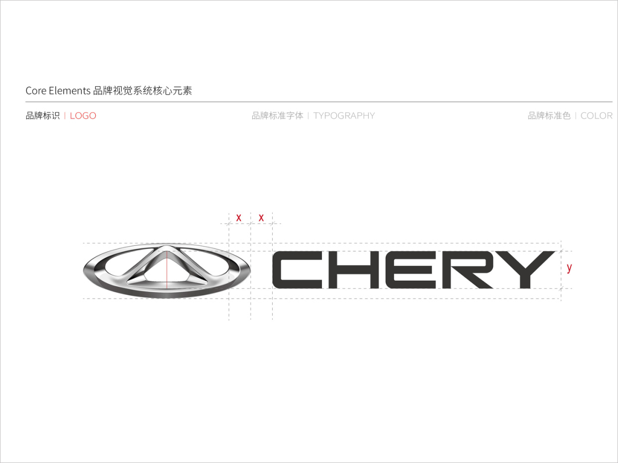 奇瑞汽車品牌形象升級vi設計之logo規(guī)范設計