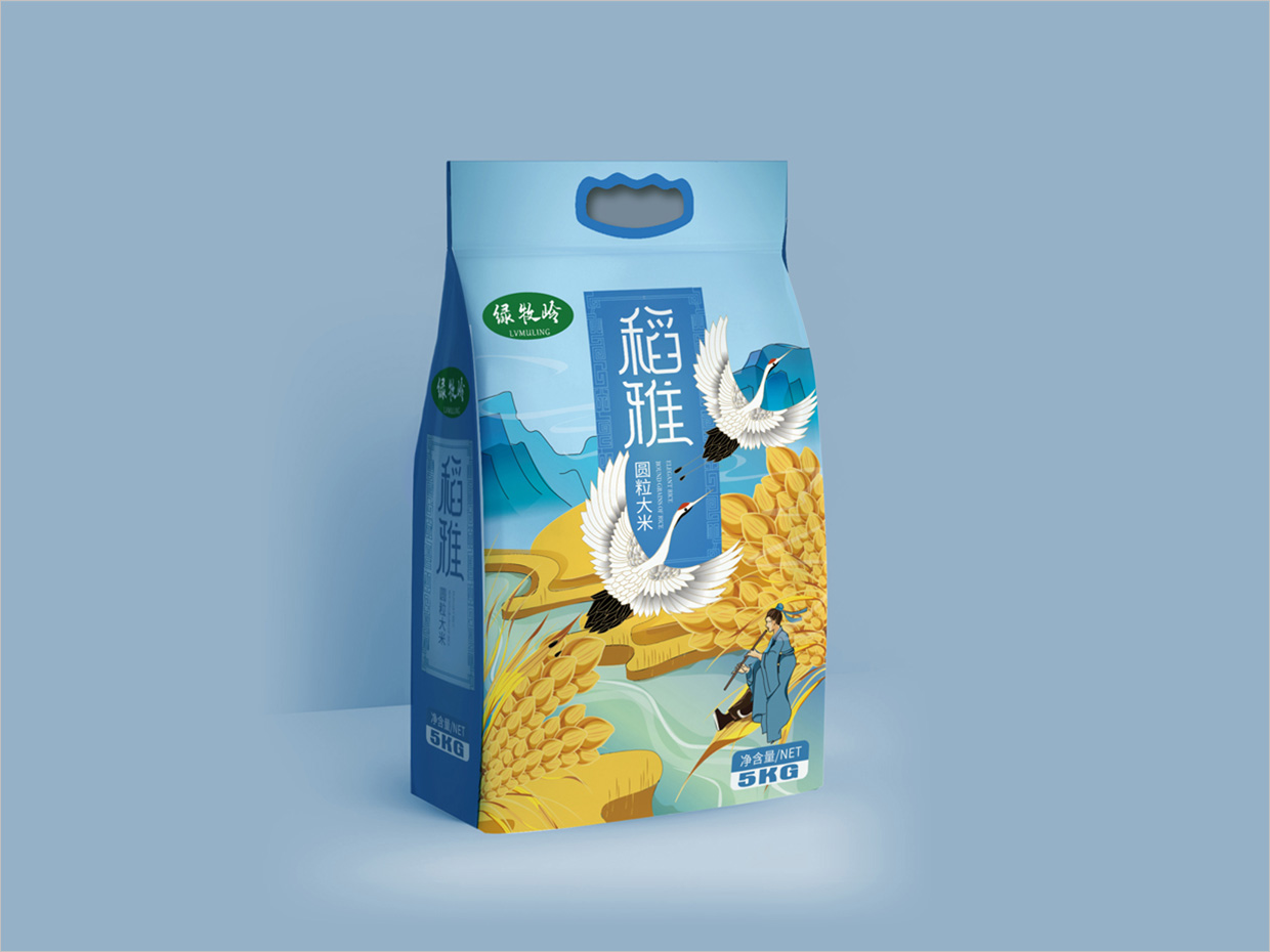 綠牧嶺大米農產品包裝設計之稻雅