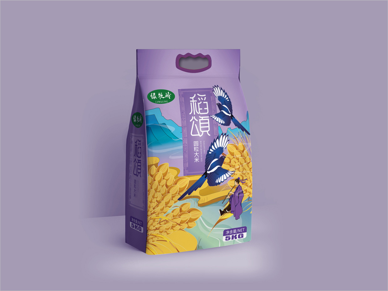 綠牧嶺大米農產品包裝設計之稻頌